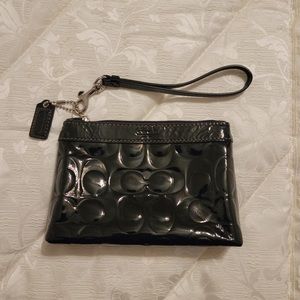Coach Vintage Signature Patent Leather Wristlet